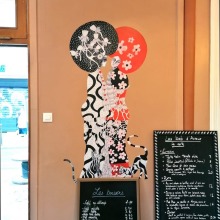 Restaurant les bols d'Antoine 10 Rue des Envierges à Paris Collage sur commande
