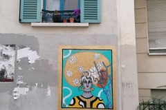 Demoiselle CAMÉLÉON rue de Savies Paris mur 200cm x 200cm