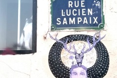 Demoiselle MM rue sampaix Paris 10eme 2020 Demoiselle Lilith collage Art Urbain