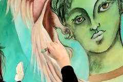 Commande de peinture murale pour La Cité des Dames Garidell14 Paris 2022