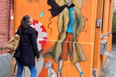Demoiselle TinTine - Fresque murale à Bruxelles
