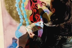 Peinture murale de 'Demoiselle Tomyris' : un hommage à la force féminine