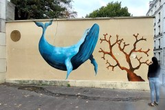 Fresque de 6m x 4m pour soutenir Paul Watson, rue Carducci, Paris.