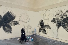 Art mural de Demoiselle Sphynx avec le projet art urbain Les 3 murs