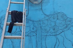 Festival Street'Art'Magnac 2022 mur peint Demoiselle Papillon par Demoiselle MM