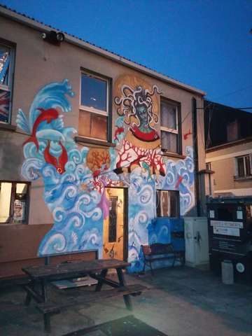 Demoiselle OCTOPUS 6,5 m x 4 m mur maison Espace Culturel Montreuil l'Albatros par Demoiselle MM 2021