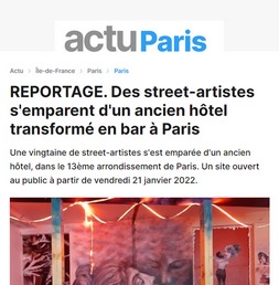 actu fr reportage des street artistes s emparent d un ancien hotel transforme en bar a paris