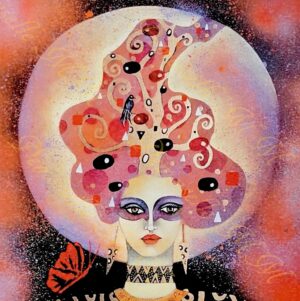Vente Print papier Fine Art Demoiselle Klimt Bis hommage peintre Gustav Klimt