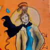 Peinture murale Street art - Tintin femme version 2023