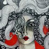 Octopus en noir et blanc, œuvre de street art par Demoiselle MM