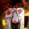 Pour "Les Journées de la Rose" 2023, Demoiselle Rose, une œuvre en live painting par Demoiselle MM