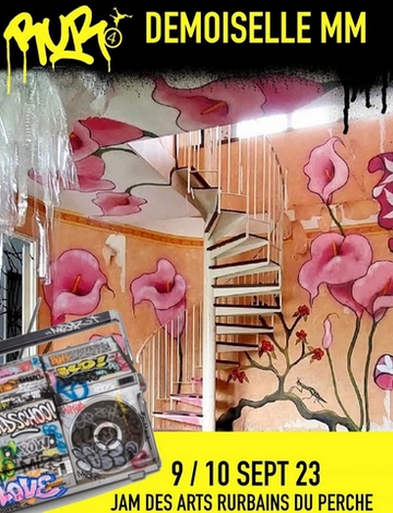 Demoiselle Petit Rat présente sa peinture acrylique au RUR Graffiti 2023