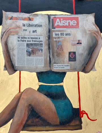 Art urbain "Demoiselle Expression Libre" par Demoiselle MM pour L'Aisne Nouvelle.